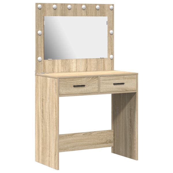 vidaXL Coiffeuse Chêne sonoma 78.5 x 41 x 135 cm Bois d'ingénierie