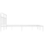 vidaXL Cadre de lit métal sans matelas et tête de lit blanc 183x213 cm