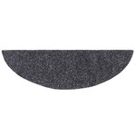 vidaXL Tapis d'escalier autocollants 20 pièces 56 x 17 x 3 cm Gris foncé Demi-rond
