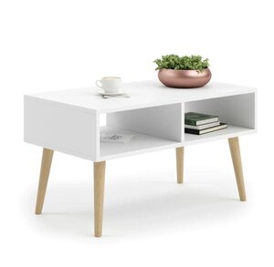 Table basse SANDI scandinave blanc