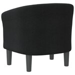 vidaXL Chaise cabriolet noir tissu