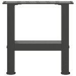 vidaXL Pieds de table basse Anthracite 2 pièces 40 x (30-31) cm Acier