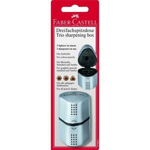Taille-crayons 3 trous Grip 2001 Argent FABER-CASTELL