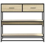 vidaXL Table console chêne sonoma 90x35x80 cm bois d'ingénierie