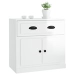 vidaXL Buffet blanc brillant 70x35 5x67 5 cm bois d'ingénierie