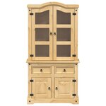 vidaXL Vitrine en verre Corona 100x48 5x179 cm bois massif de pin