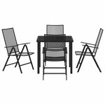 vidaXL Ensemble de salle à manger pour jardin 5 Pièces Anthracite Acier