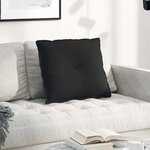 vidaXL Coussin de Dos Noir 60 x 50 cm Tissu en microfibre