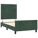 vidaXL Cadre de lit sans matelas vert foncé 90x190 cm velours