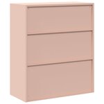 vidaXL Armoire de rangement Rose 90 x 40 x 105 cm Acier