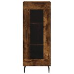 vidaXL Buffet haut Chêne fumé 34 5x34x180 cm Bois d'ingénierie