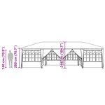 vidaXL Tente de Fête avec 12 Parois Bleues 8x4 m PE