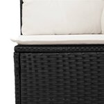 vidaXL Salon de jardin 10 Pièces avec coussins noir résine tressée
