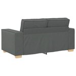 vidaXL Canapé 2 places Gris foncé 120 cm Tissu