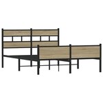 vidaXL Cadre de lit sans matelas chêne sonoma 140x190 cm