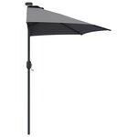 vidaXL Parasol de jardin Anthracite 294 x 150 x 223 cm tissu