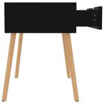 vidaXL Table de chevet Noir brillant 40x40x56 cm Bois d'ingénierie