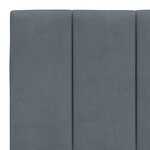 vidaXL Coussin de tête de lit gris foncé 200 cm velours