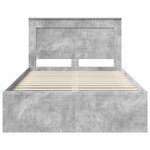 vidaXL Cadre de lit avec tête de lit Béton 120 x 190 cm Pin massif