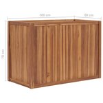 vidaXL Lit surélevé 100x50x70 cm Bois de teck solide