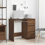 vidaXL Bureau Chêne marron 90x45x76 cm Bois d'ingénierie