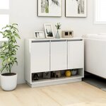 vidaXL Buffet Blanc 97x31x75 cm Bois d'ingénierie