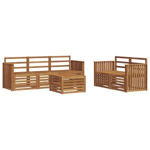 vidaXL Ensemble de canapés d'extérieur 6 pc Naturel