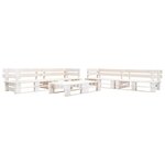 vidaXL Salon de jardin palette 6 Pièces Bois Blanc