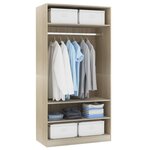 vidaXL Garde-robe Chêne sonoma 100x50x200 cm Bois d'ingénierie