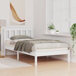 vidaXL Cadre de lit Blanc 80 x 200 cm Bois massif en pin