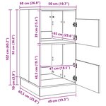 vidaXL Armoire à Laver avec stockage Chêne artisanal 50 x 68 x 102 cm
