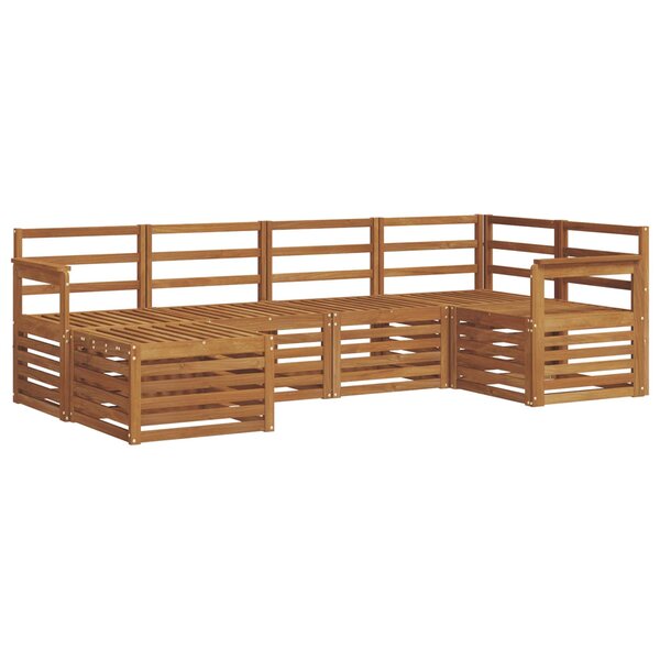 vidaXL Ensemble de canapés d'extérieur 6 pc Naturel Polyester