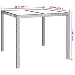 vidaXL Table de jardin pour repas Noir 90 x 90 x 75 cm Poly rotin