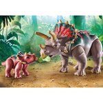 PLAYMOBIL 71821 - Tricératops avec bébé  oeuf et explorateur