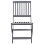 vidaXL Chaises pliables d'extérieur lot de 6 et coussins Bois d'acacia