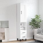 vidaXL Buffet haut Blanc 34 5x34x180 cm Bois d'ingénierie