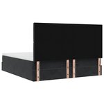 VidaXL Cadre de lit ottoman avec matelas noir 180x200cm velours