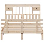 vidaXL Lit bibliothèque sans matelas 140x200 cm bois massif de pin