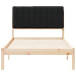 vidaXL Cadre de lit avec tête de lit rembourrée Noir 100 x 200 cm