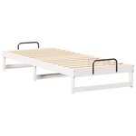 vidaXL Cadre de lit Blanc 100 x 220 cm Pin massif