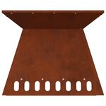 vidaXL Foyer de cheminée Marron 48 x 48 x 40 cm Acier patiné