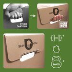 Pack and Move - Lot de 30 cartons déménagement livres avec poignées + 1 adhésif GRATUIT