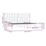 vidaXL Cadre de lit sans matelas bois massif de pin gris 200x200 cm