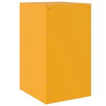 vidaXL Table de chevet jaune moutarde 34 5x39x62 cm acier