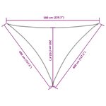 vidaXL Voile de parasol tissu oxford triangulaire 4x4x5 8 m beige