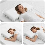 vidaXL Coussin de sommeil Uni Blanc 80 x 35 x 10 cm