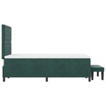 vidaXL Lit à ressort avec matelas et banc vert foncé 120x190 cm velours