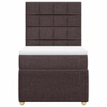 vidaXL Sommier à lattes de lit avec matelas Marron foncé 100x200 cm