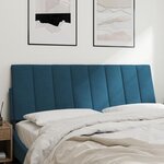 vidaXL Coussin de tête de lit Hanko bleu 140 cm velours