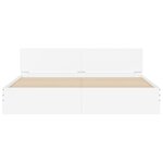 vidaXL Cadre de lit avec tête de lit blanc 180x200 cm